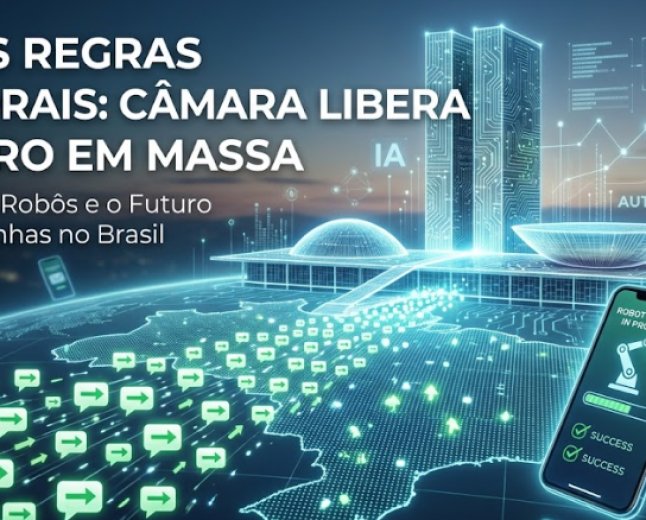 Novas Regras Eleitorais: Câmara Aprova Uso de Disparos em Massa e Restringe Bloqueio de Robôs
